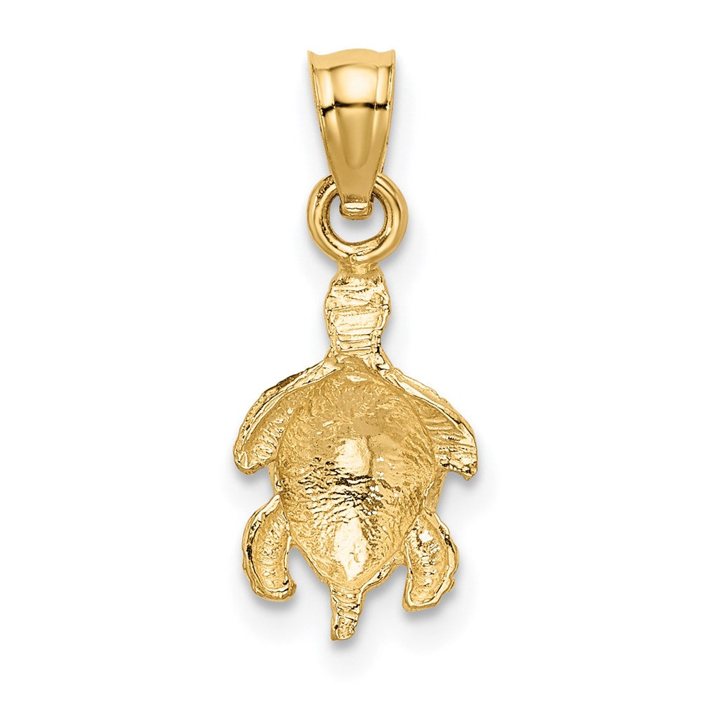 14k Yellow Gold 9 mm Turtle Pendant (0.54 grams)