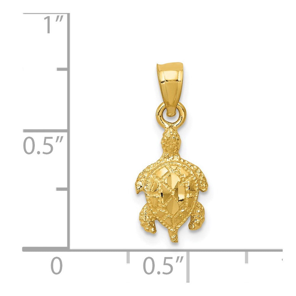 14k Yellow Gold 9 mm Turtle Pendant (0.54 grams)