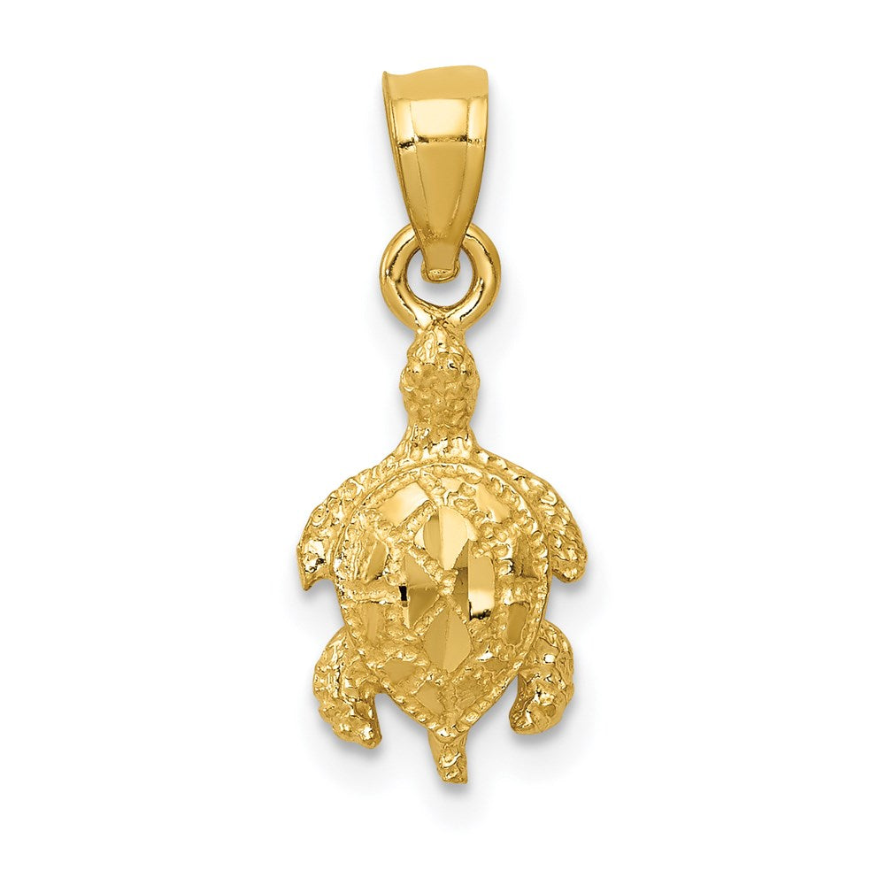 14k Yellow Gold 9 mm Turtle Pendant (0.54 grams)