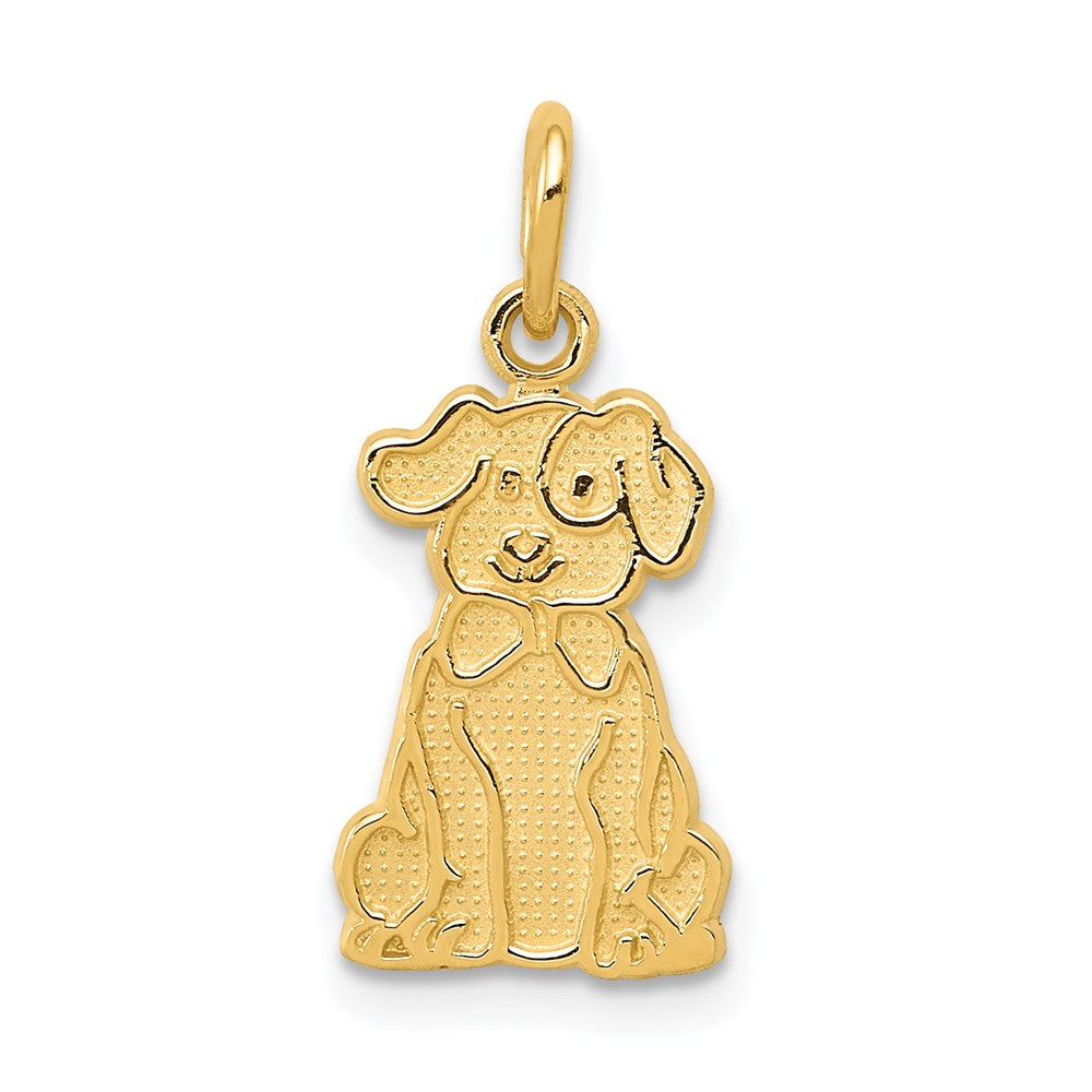 14k Yellow Gold 10 mm Puppy Charm (0.64 grams)