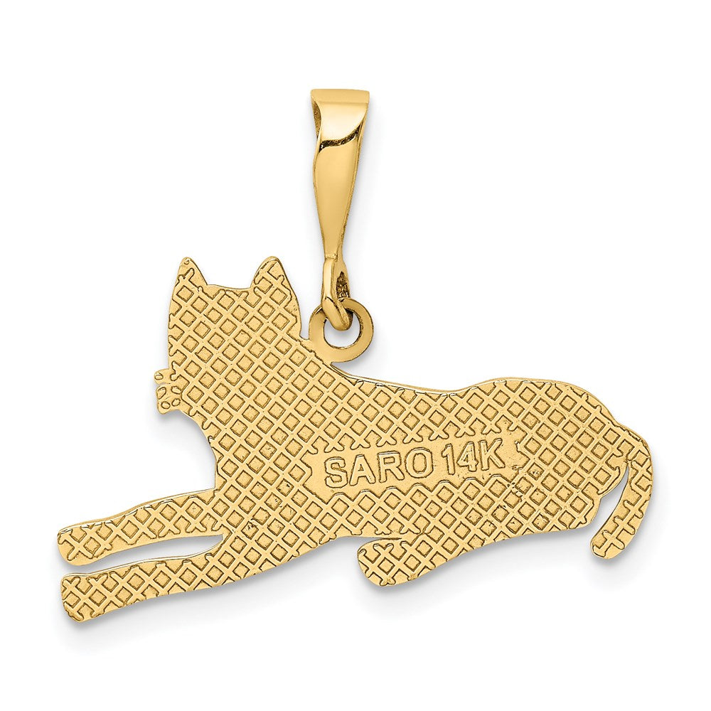 14k Yellow Gold 25 mm Pit Bull Pendant (1.41 grams)