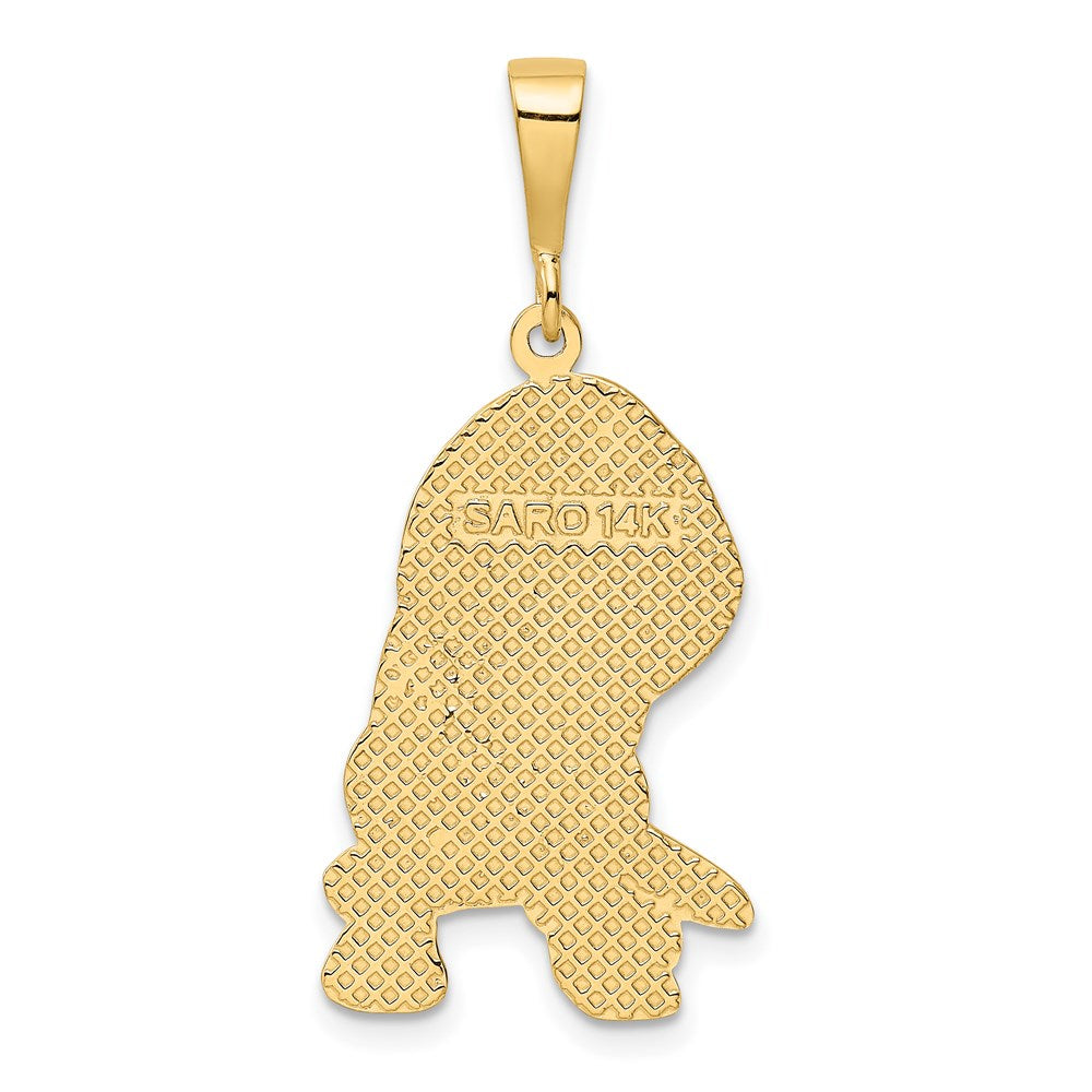 14k Yellow Gold 15 mm Beagle Pendant (2.35 grams)