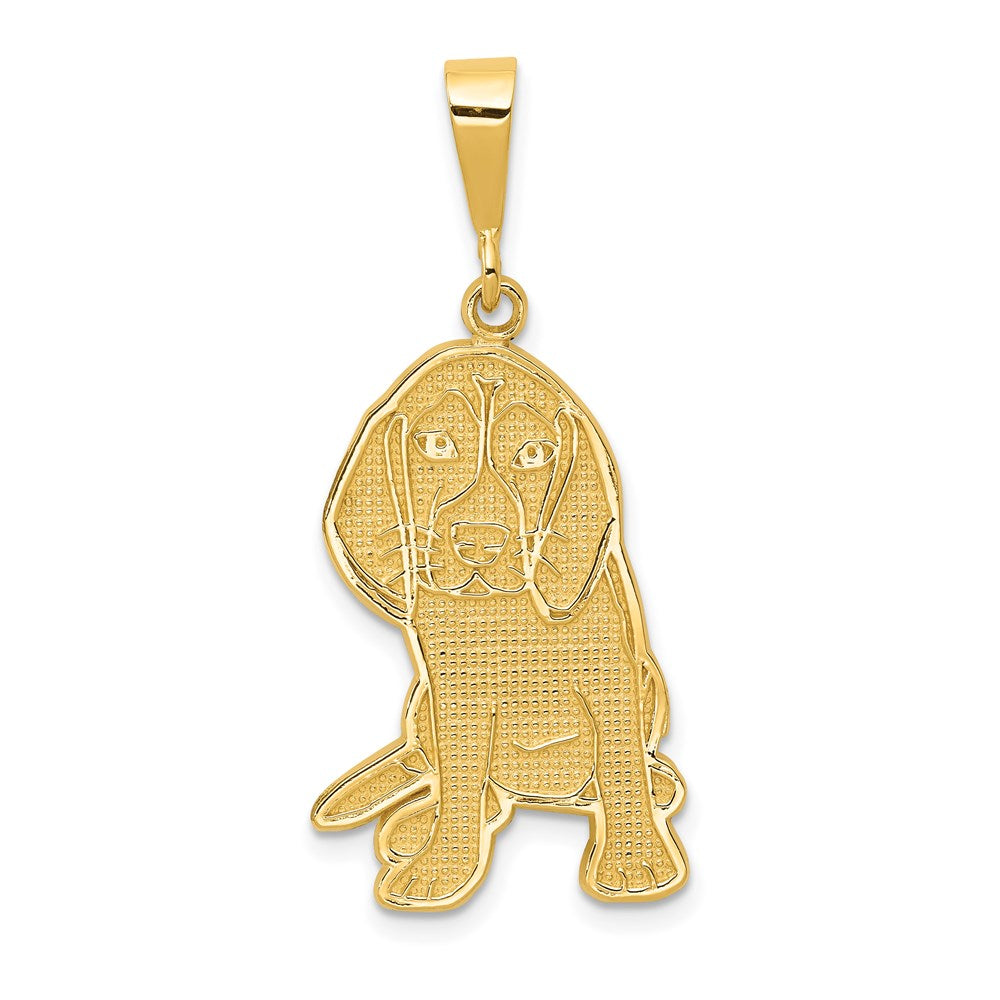 14k Yellow Gold 15 mm Beagle Pendant (2.35 grams)