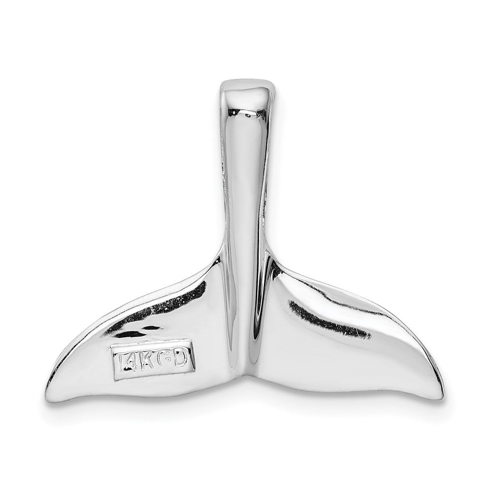 14k White Gold 23 mm Whale Tail Slide (1.49 grams)