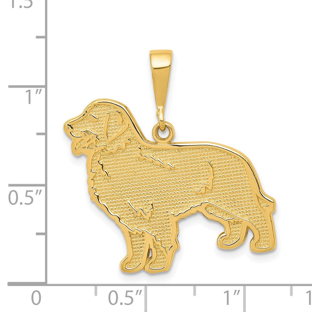 14k Yellow Gold 26 mm Golden Retriever Pendant (2.83 grams)