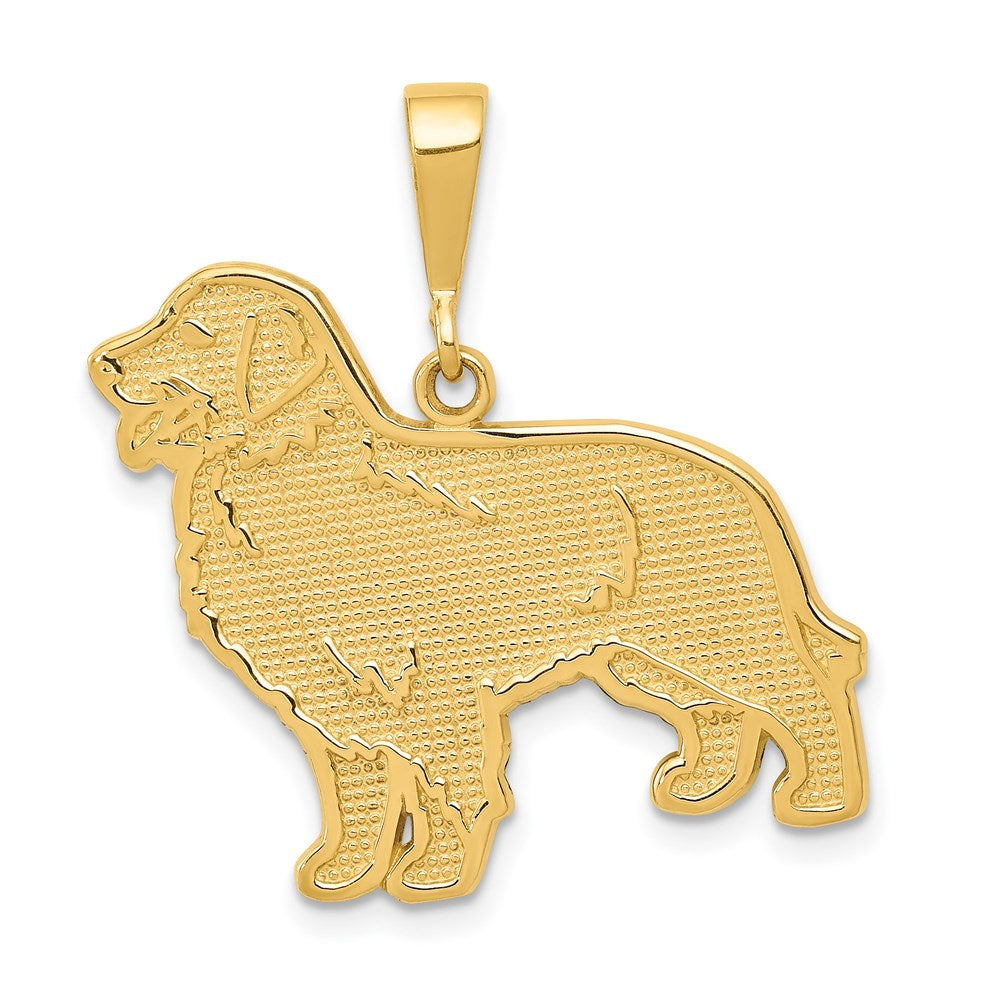 14k Yellow Gold 26 mm Golden Retriever Pendant (2.83 grams)