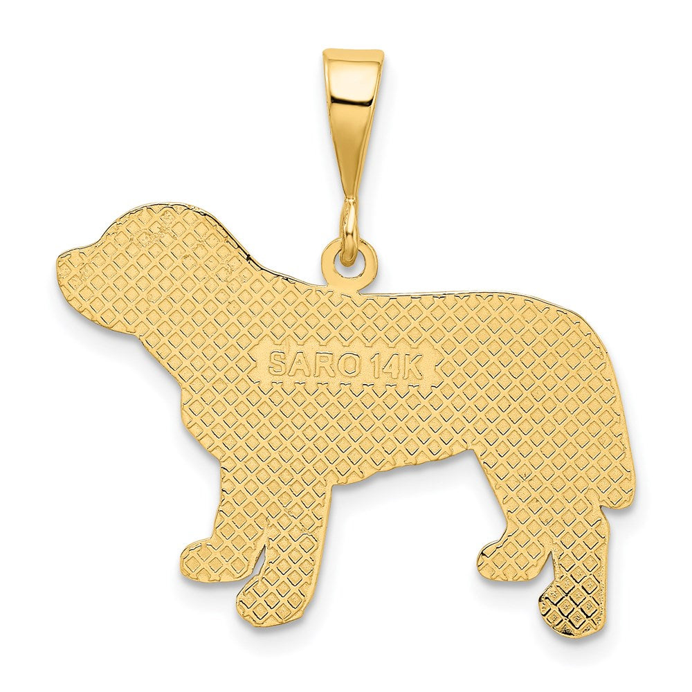 14k Yellow Gold 28 mm Labrador Dog Pendant (2.3 grams)