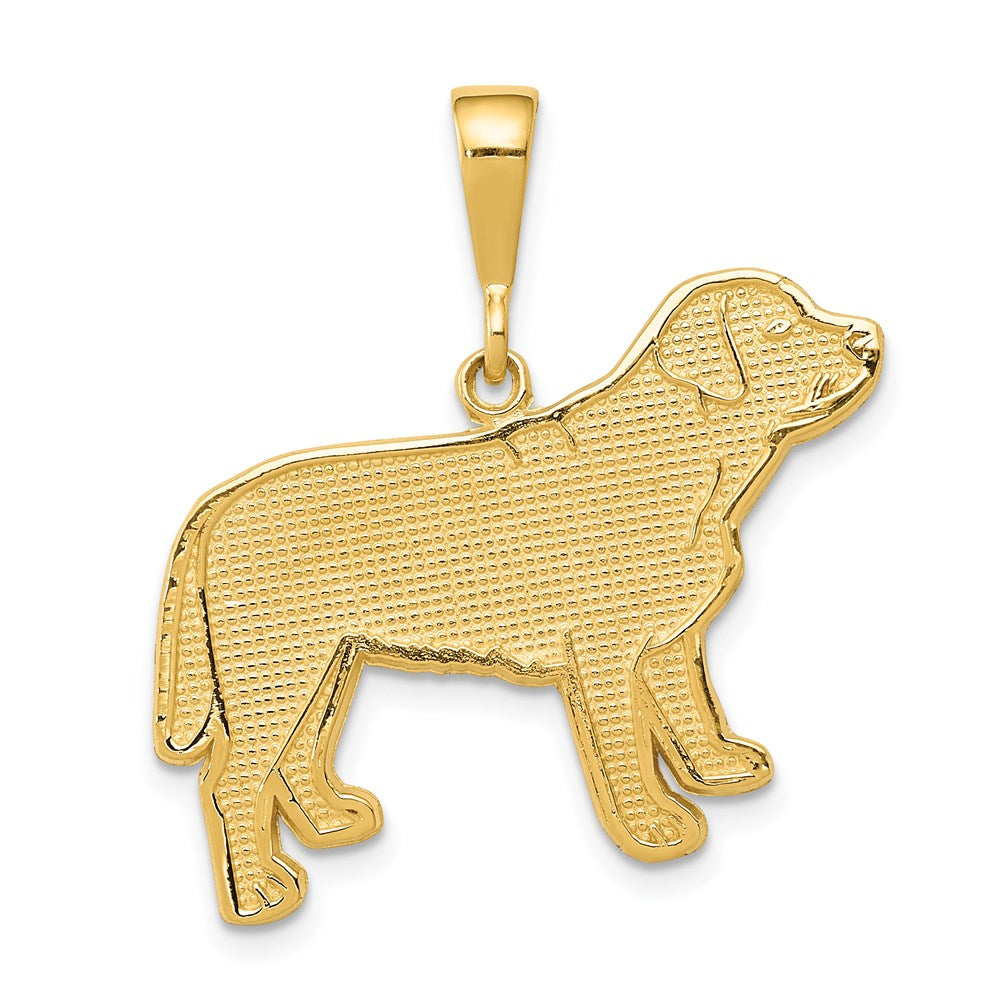 14k Yellow Gold 28 mm Labrador Dog Pendant (2.3 grams)