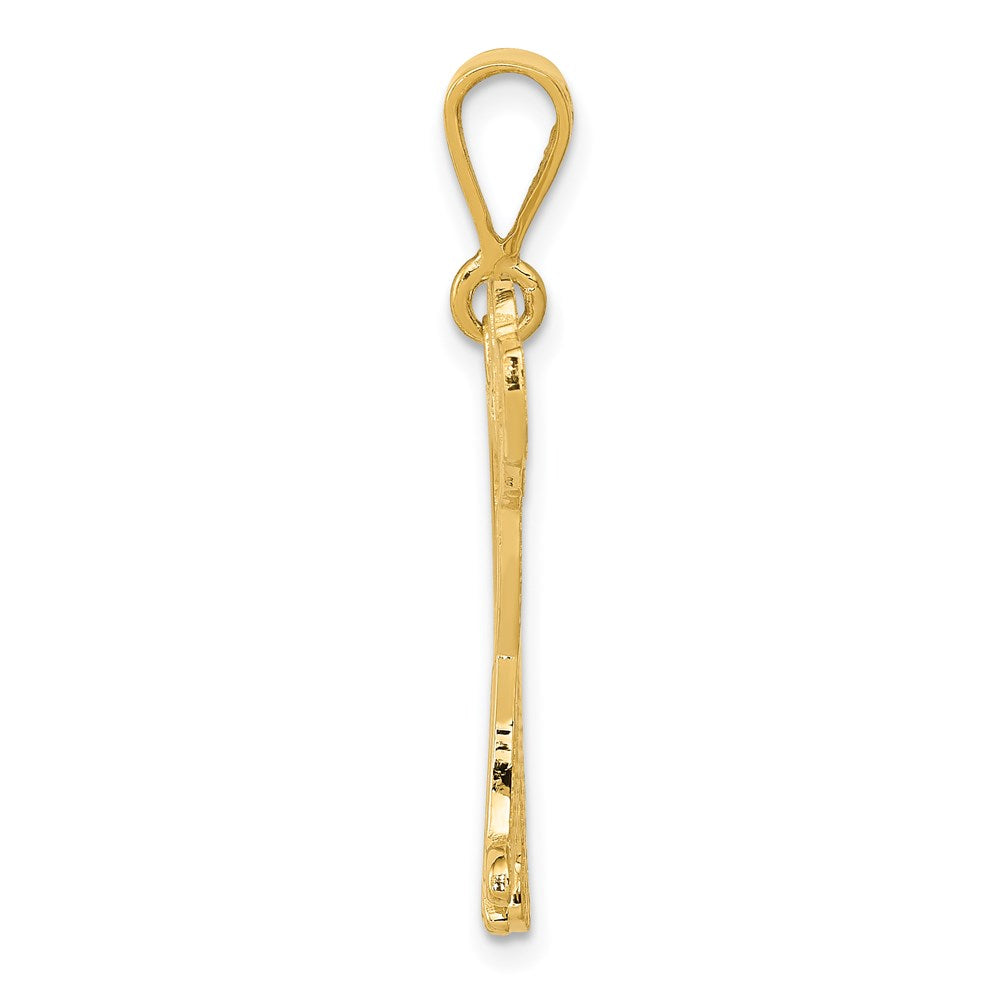 14k Yellow Gold 28 mm Mastiff Pendant (2.78 grams)