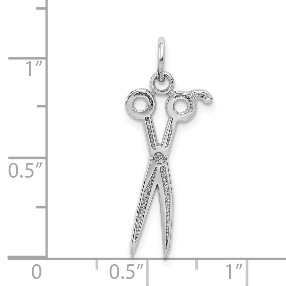 14k White Gold 10 mm Scissors Charm (0.72 grams)