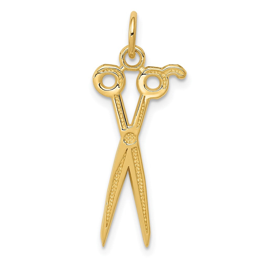 14k Yellow Gold 12 mm Scissors Charm (0.76 grams)