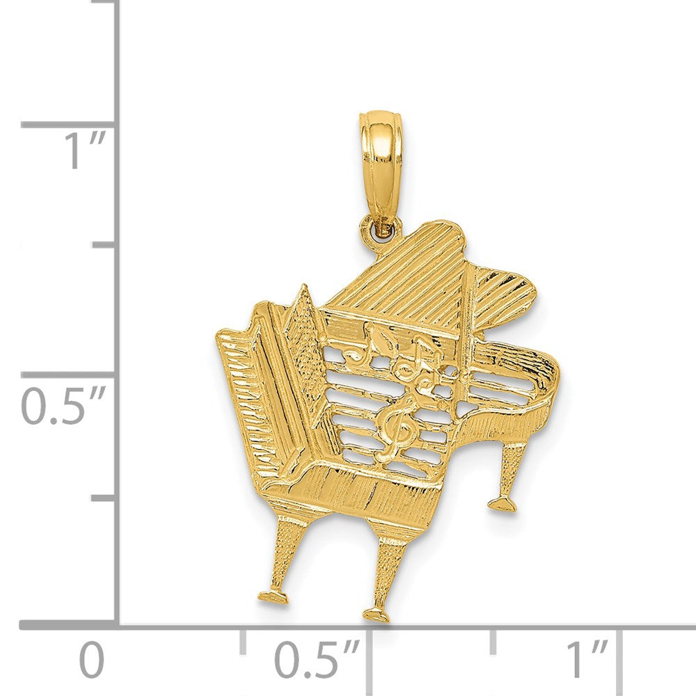 14k Yellow Gold 20 mm Piano Pendant (1.71 grams)