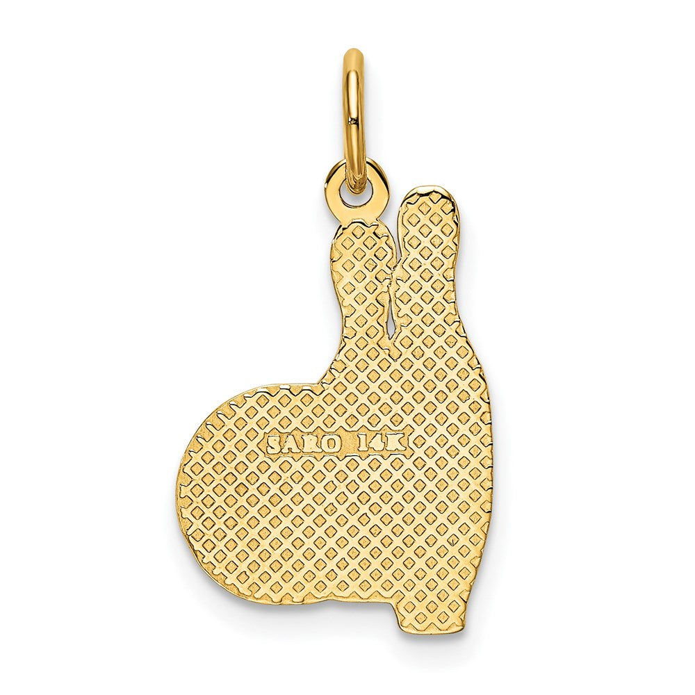 14k Yellow Gold 12 mm Bowling Pins Charm (1.18 grams)