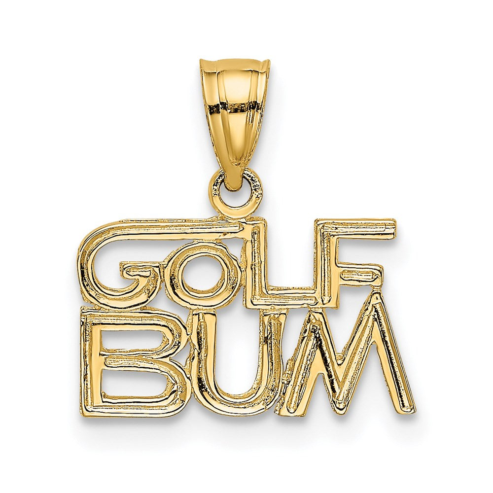 14k Yellow Gold 14.5 mm GOLF BUM Charm (0.73 grams)