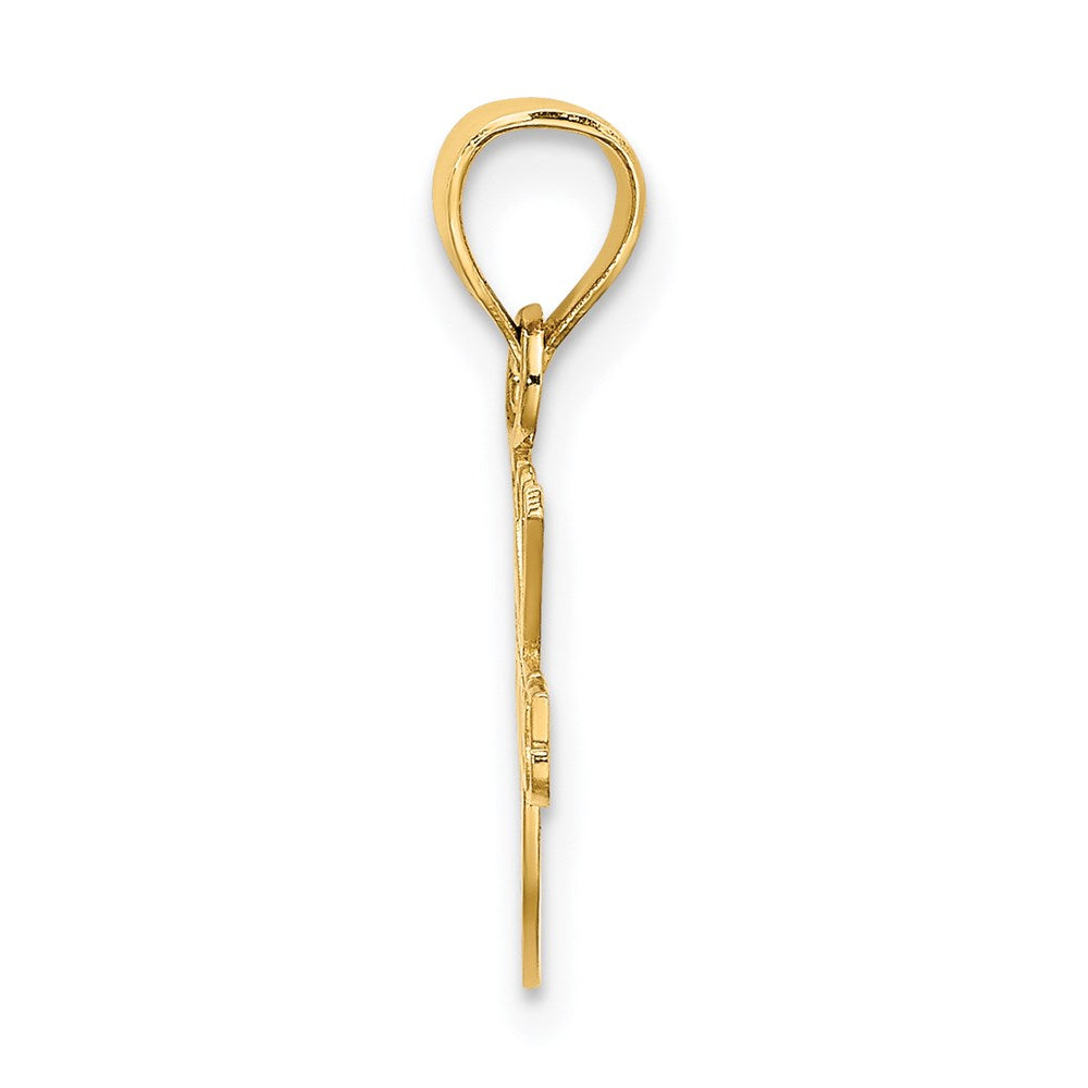 14k Yellow Gold 16.4 mm I HEART TENNIS Charm (0.65 grams)