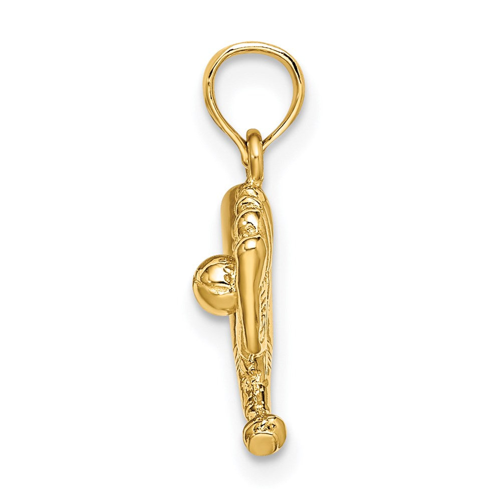 14K Baseball/Bat/Glove Charm (1.46 grams)