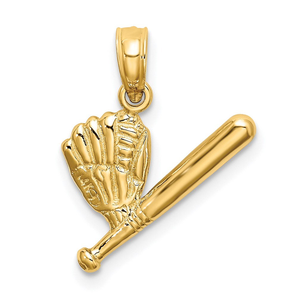 14K Baseball/Bat/Glove Charm (1.46 grams)