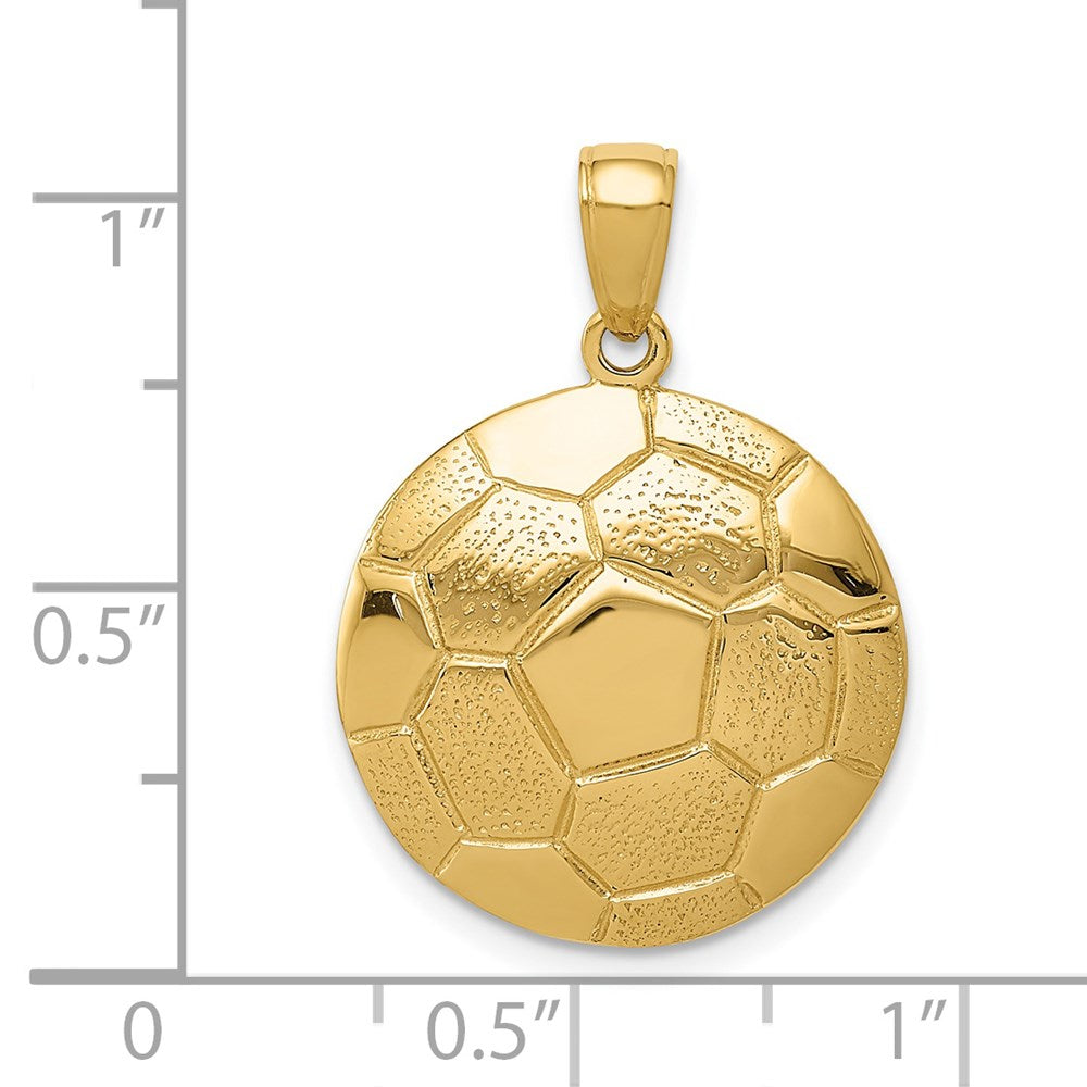 14k Yellow Gold 18 mm Soccer Ball Pendant (2.42 grams)