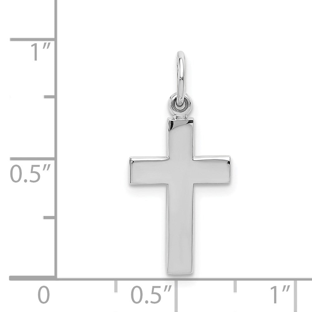 14k White Gold 12 mm Cross Pendant (0.79 grams)