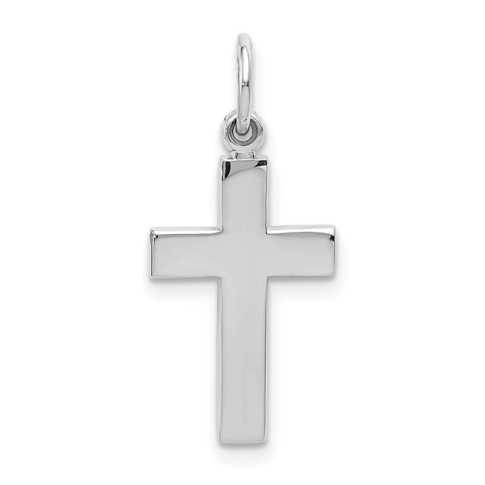 14k White Gold 12 mm Cross Pendant (0.79 grams)