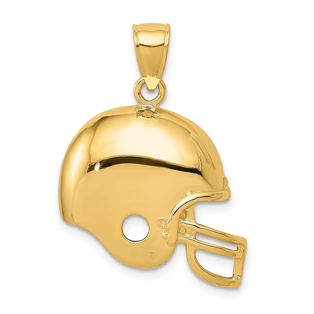 14k Yellow Gold 21 mm Football Helmet Pendant (3.38 grams)