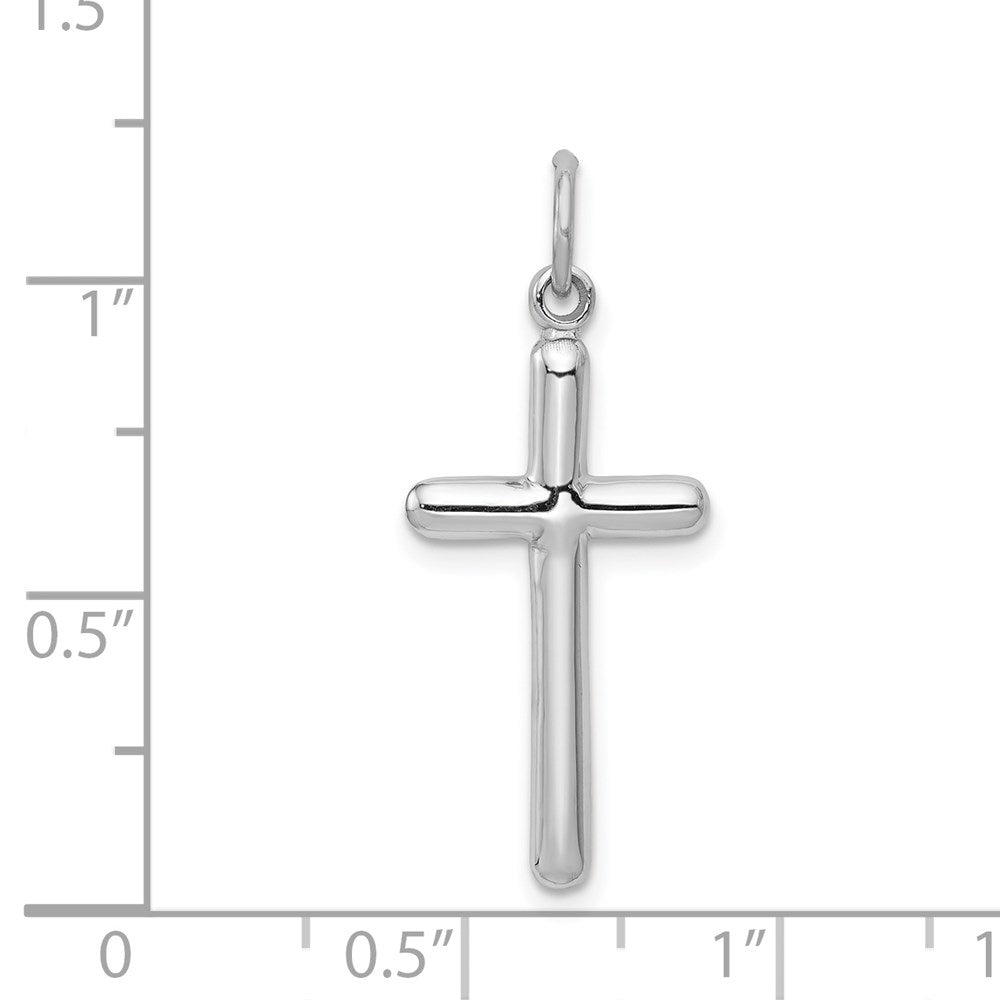 14k White Gold 12.6 mm Cross Pendant (1.03 grams)