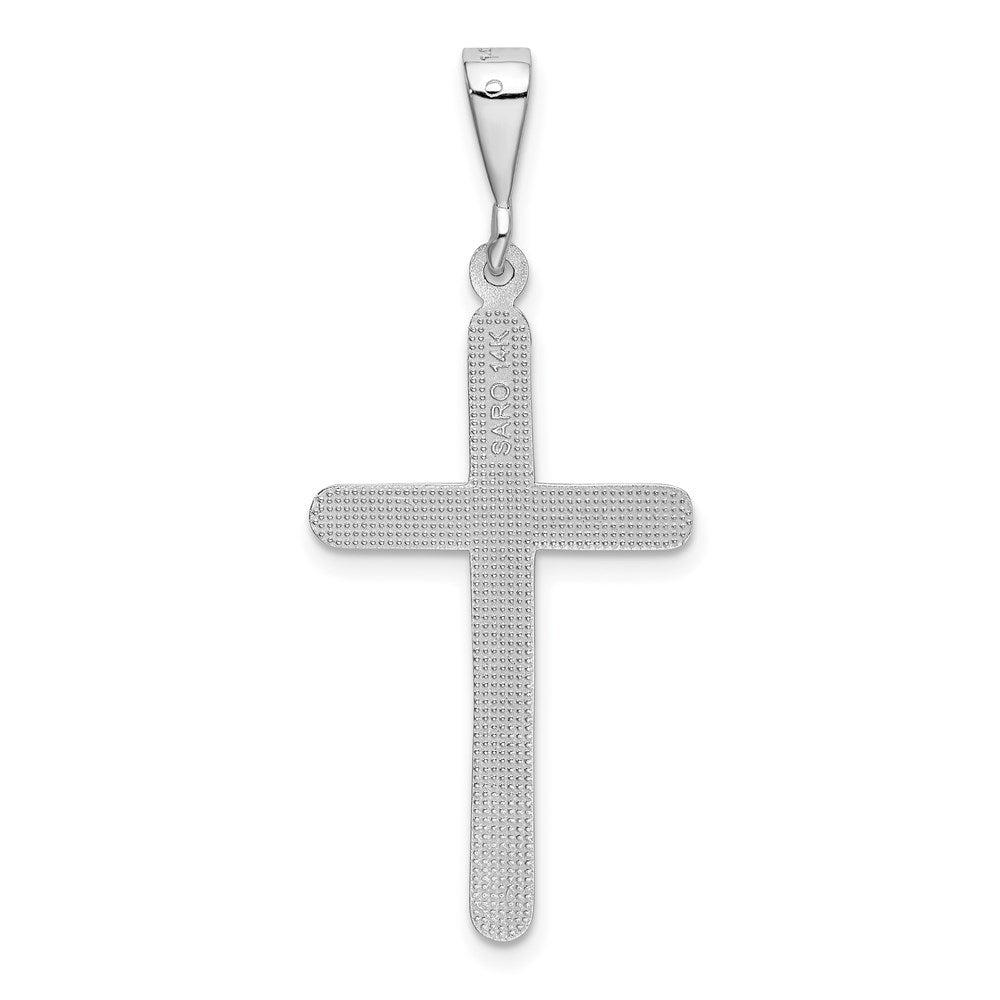 14k White Gold 17.5 mm Cross Pendant (1.74 grams)