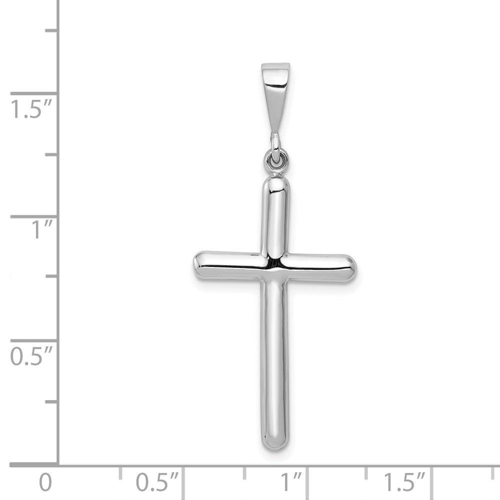 14k White Gold 17.5 mm Cross Pendant (1.74 grams)