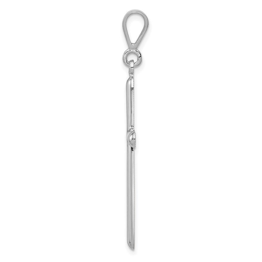 14k White Gold 19.25 mm Cross Pendant (2.17 grams)