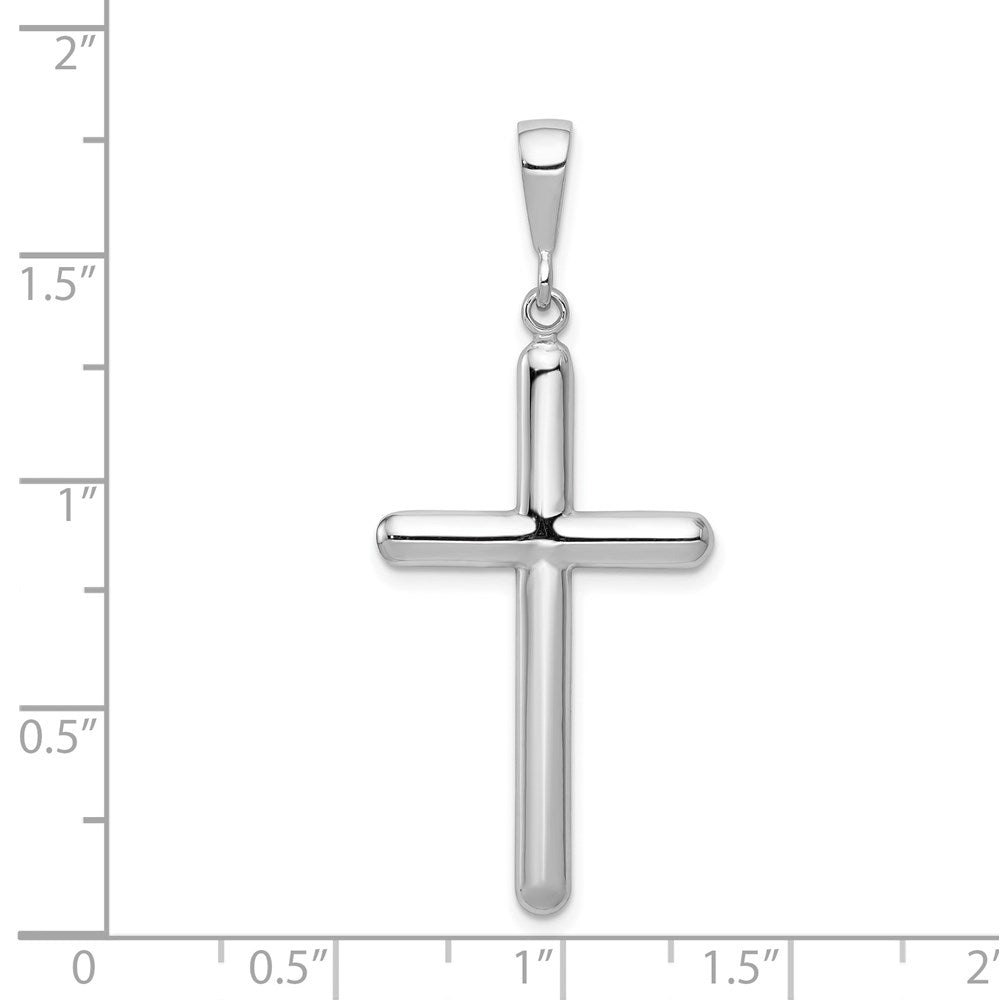 14k White Gold 19.25 mm Cross Pendant (2.17 grams)