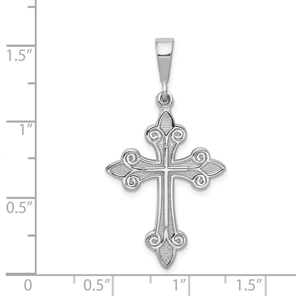 14k White Gold 22 mm Cross Pendant (1.7 grams)