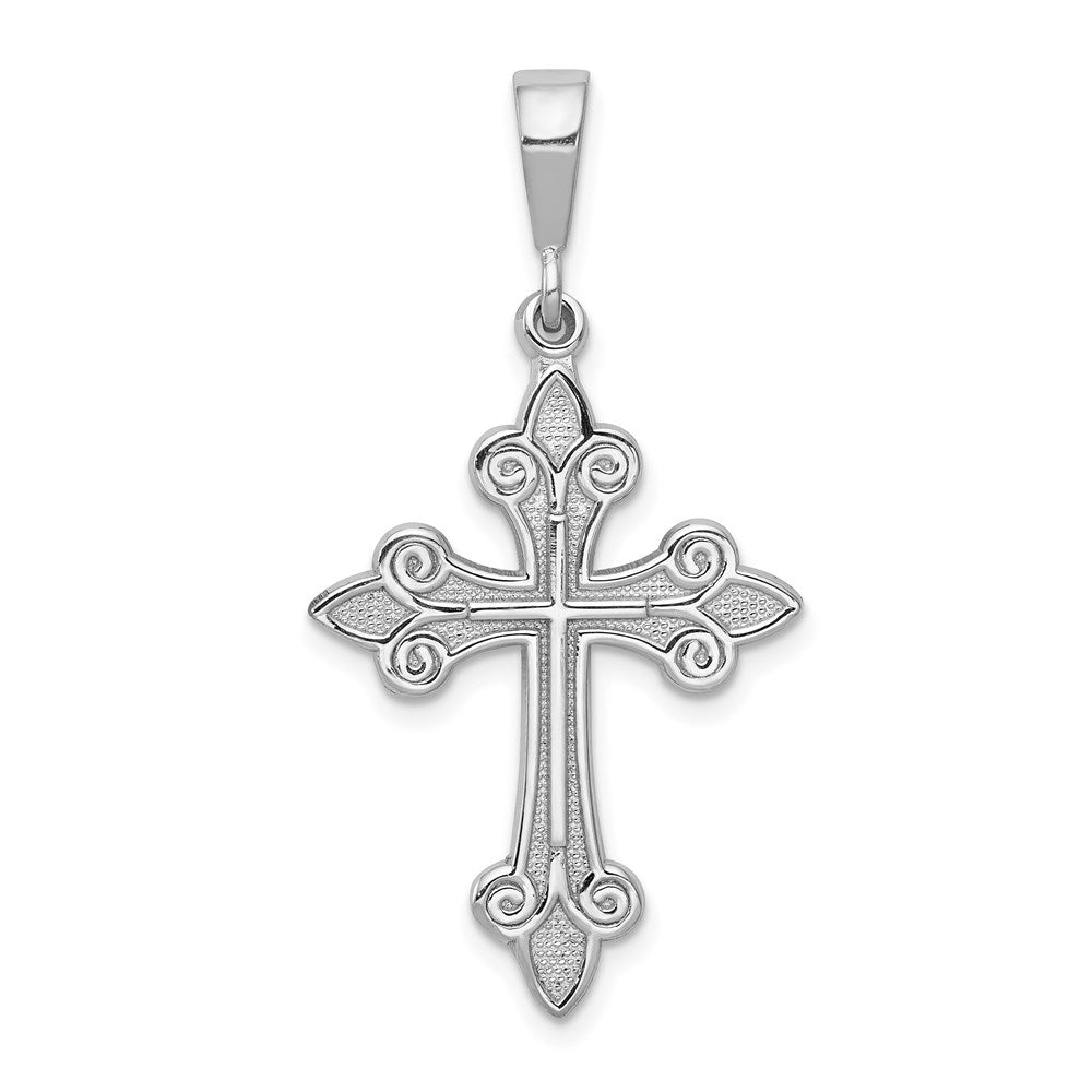14k White Gold 22 mm Cross Pendant (1.7 grams)