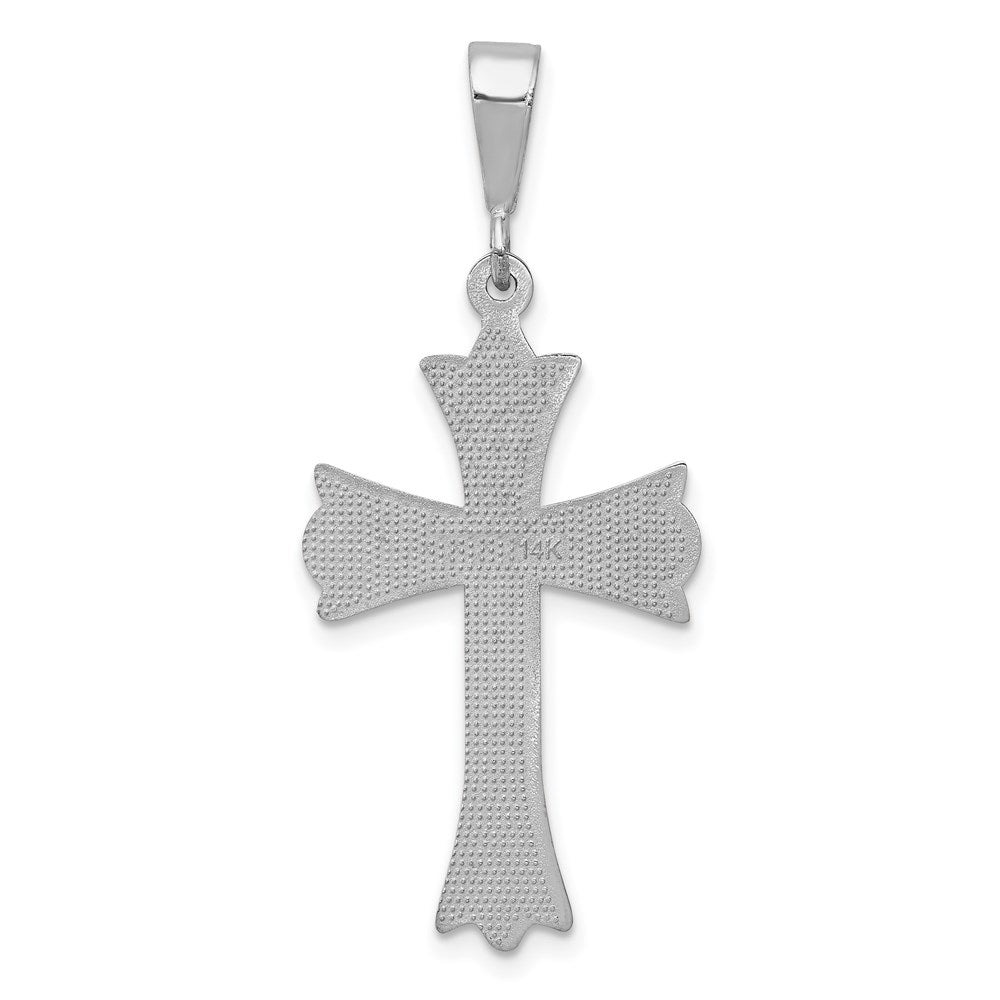 14k White Gold 17 mm Cross Pendant (1.66 grams)