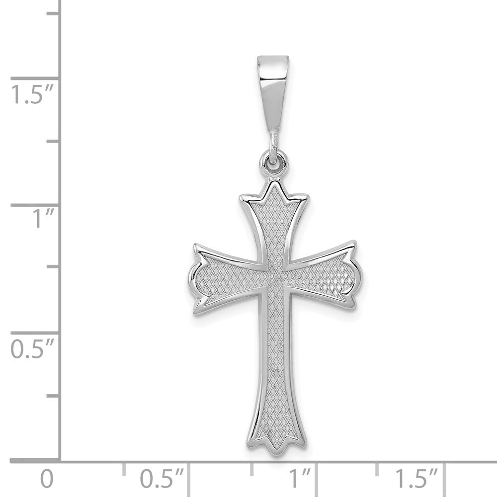 14k White Gold 17 mm Cross Pendant (1.66 grams)