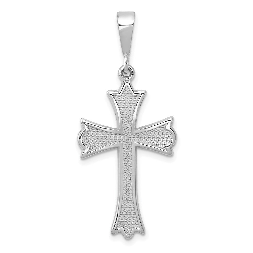 14k White Gold 17 mm Cross Pendant (1.66 grams)