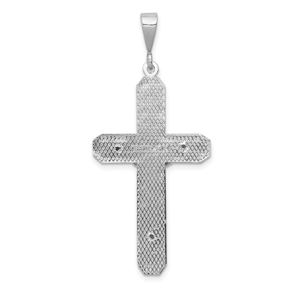 14k White Gold 22 mm Crucifix Pendant (3.22 grams)