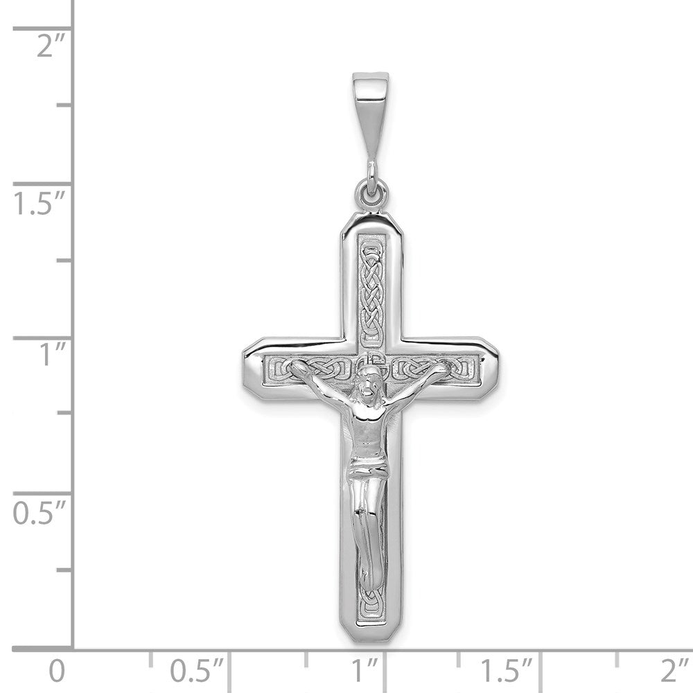 14k White Gold 22 mm Crucifix Pendant (3.22 grams)