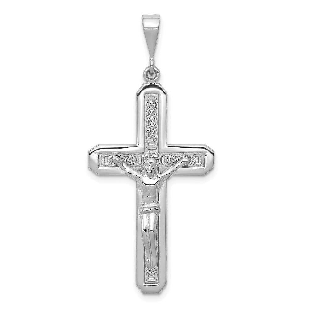 14k White Gold 22 mm Crucifix Pendant (3.22 grams)