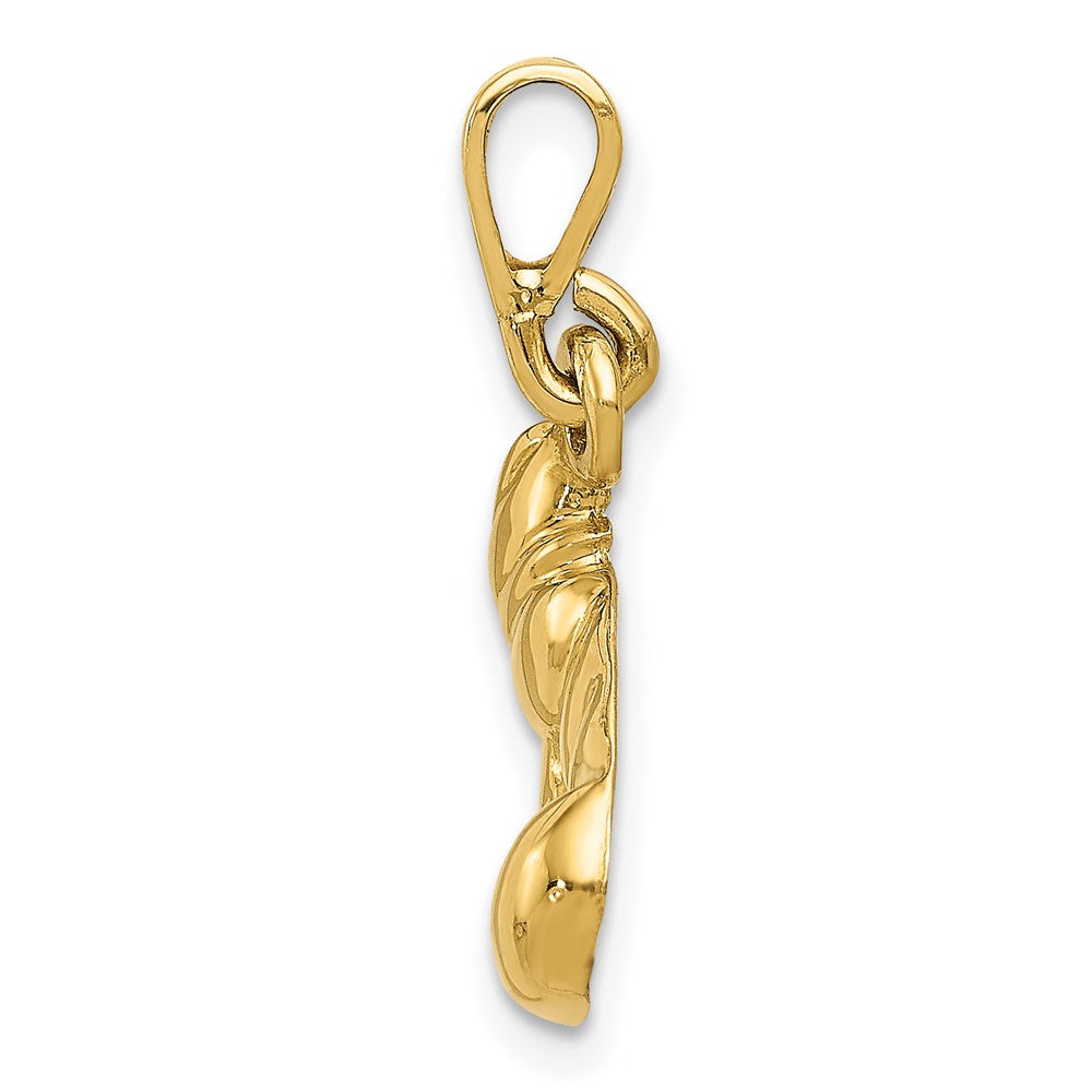 14k Yellow Gold 13.16 mm Boxing Glove Pendant (1.16 grams)