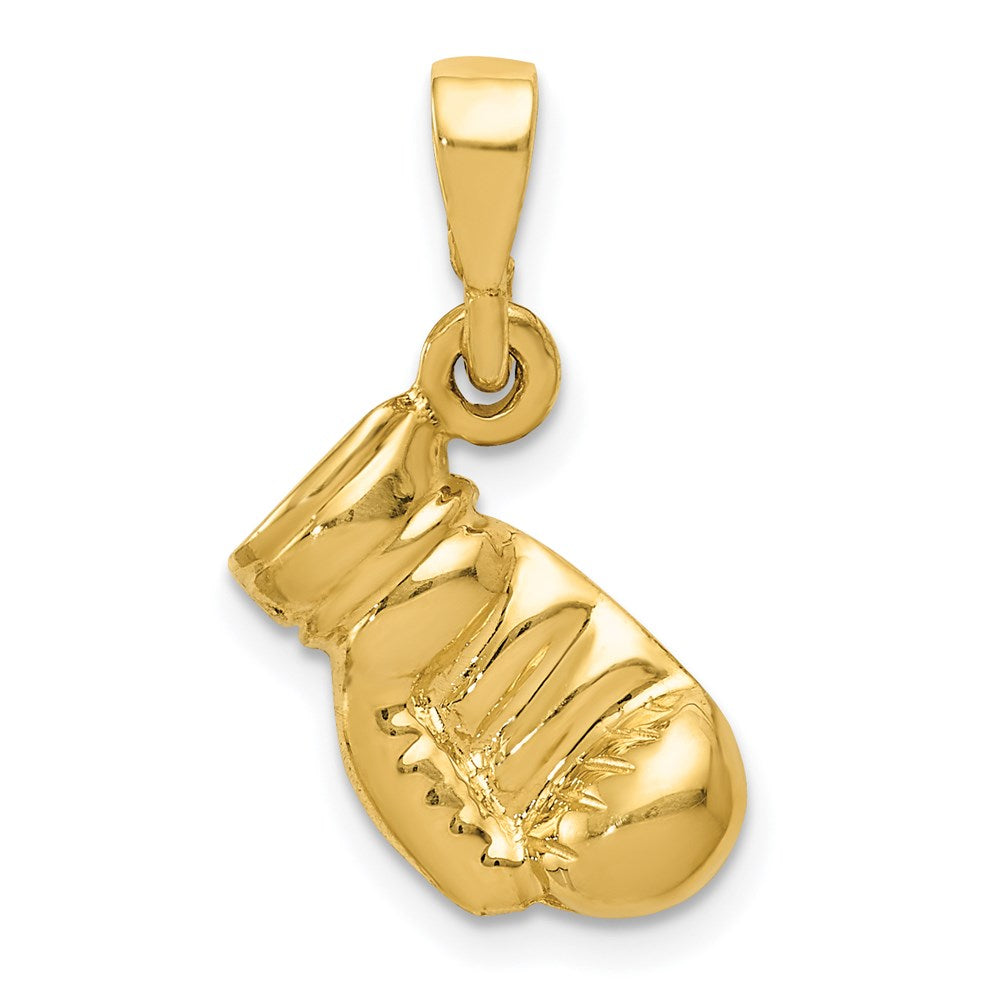 14k Yellow Gold 13.16 mm Boxing Glove Pendant (1.16 grams)