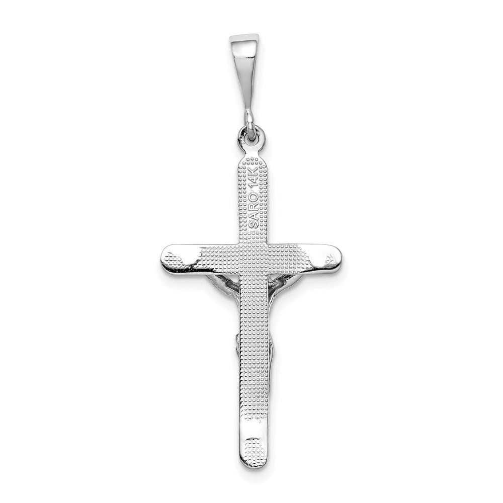 14k White Gold 17 mm Crucifix Pendant (2.56 grams)