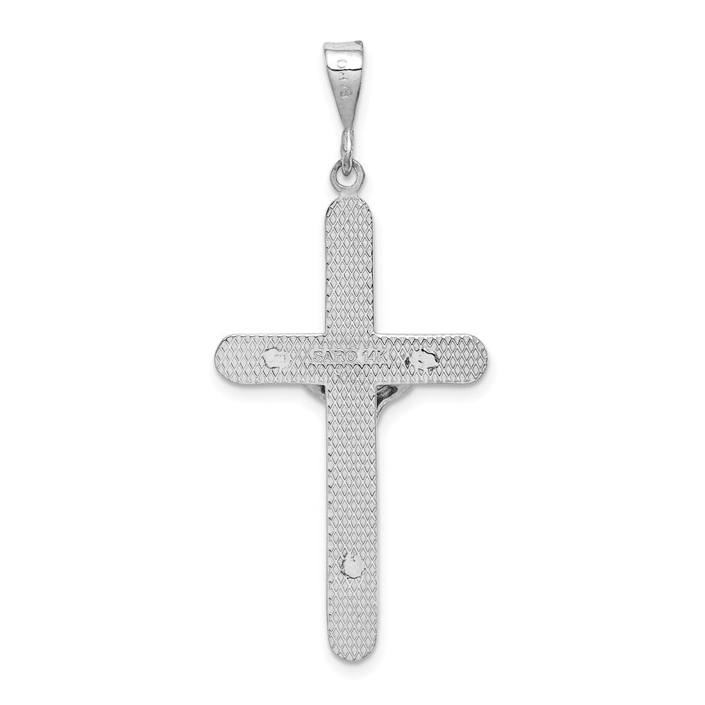 14k White Gold 21 mm Crucifix Pendant (3.09 grams)