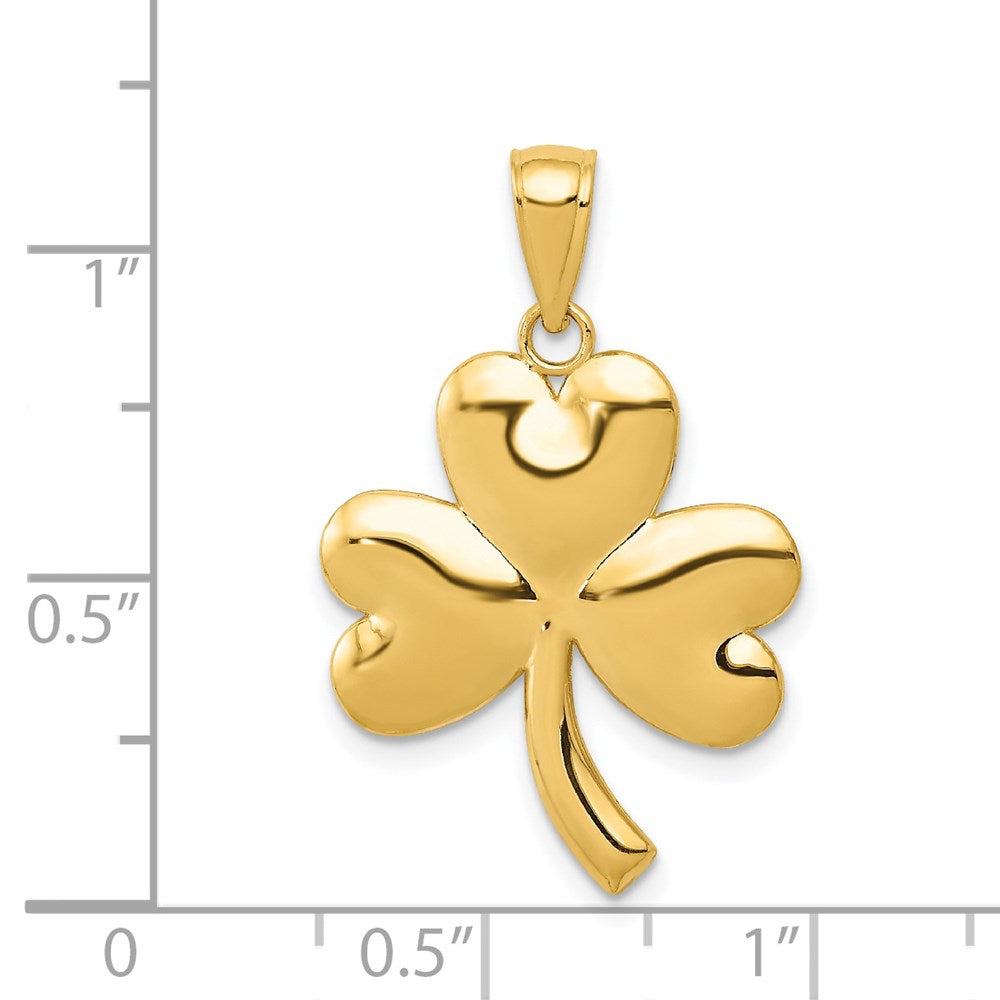 14k Yellow Gold 19 mm Shamrock Charm (1.67 grams)