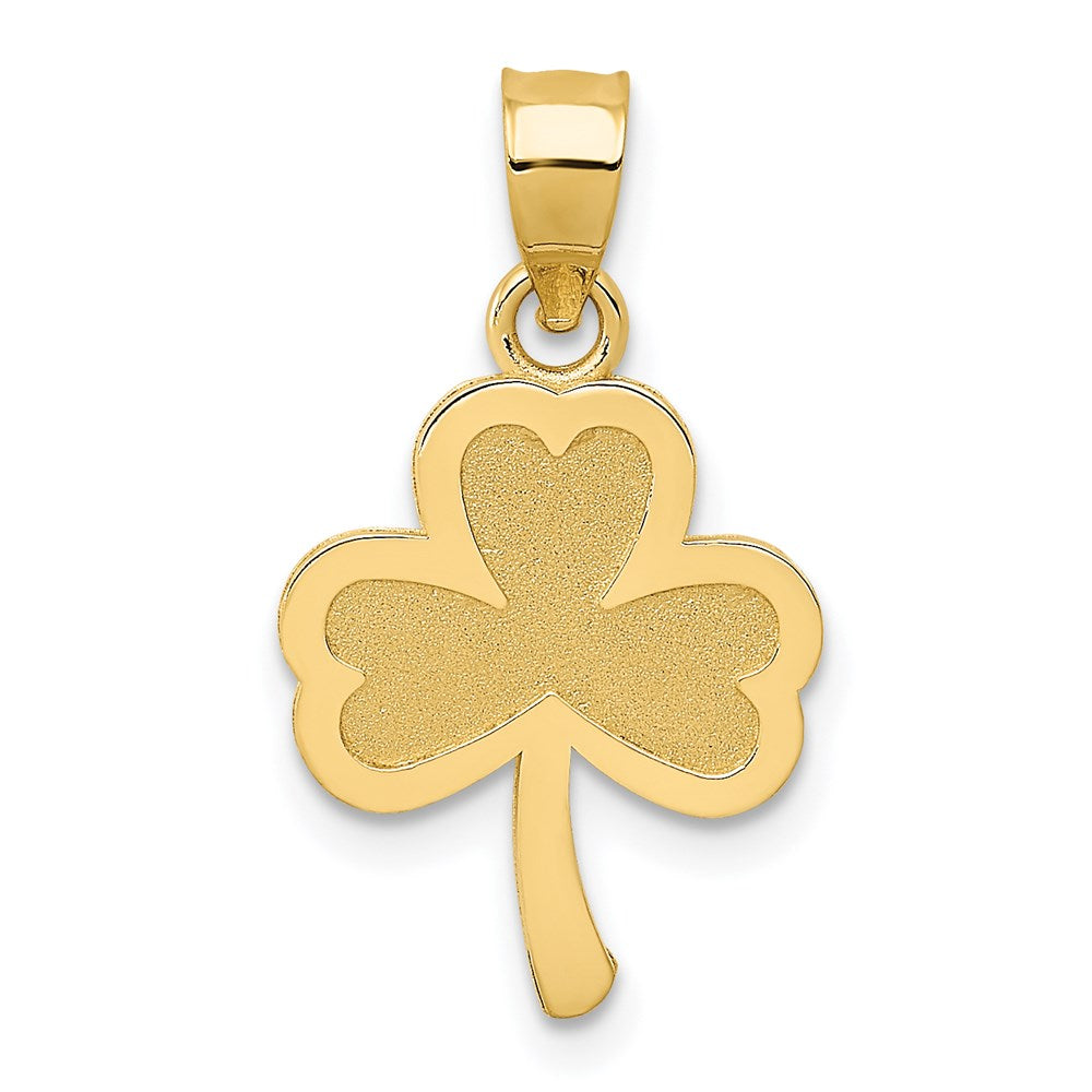 14k Yellow Gold 12 mm 3 Leaf Clover Pendant (0.83 grams)