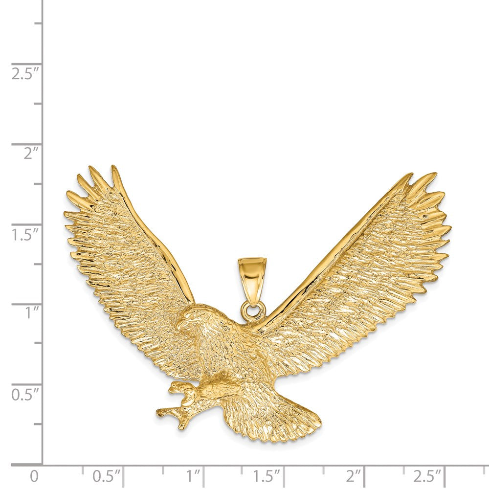 14k Yellow Gold 65 mm Eagle Pendant (17.29 grams)