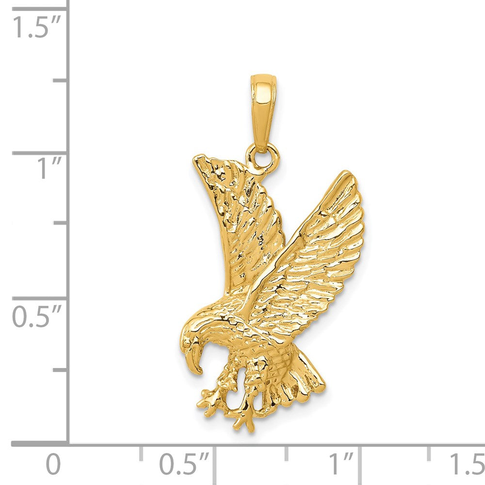 14k Yellow Gold 16 mm Eagle Charm (2.39 grams)