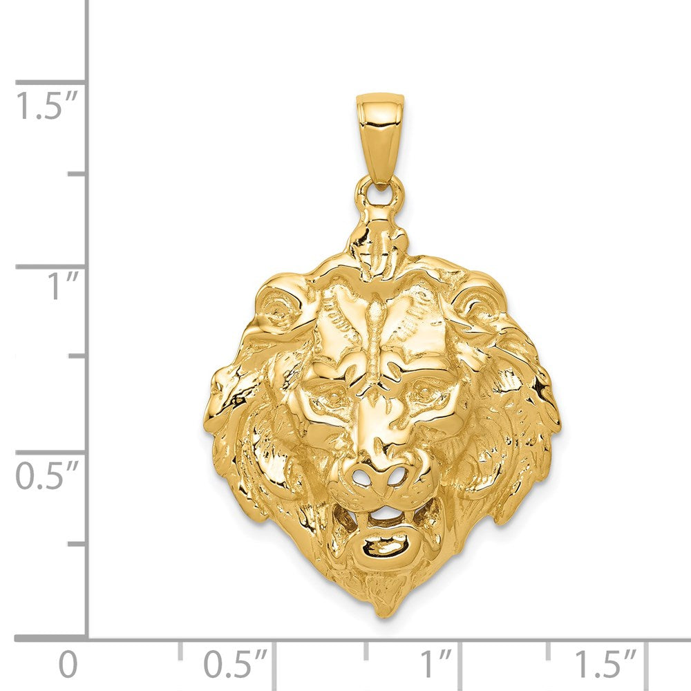 14k Yellow Gold 24 mm Lion Charm (6.85 grams)