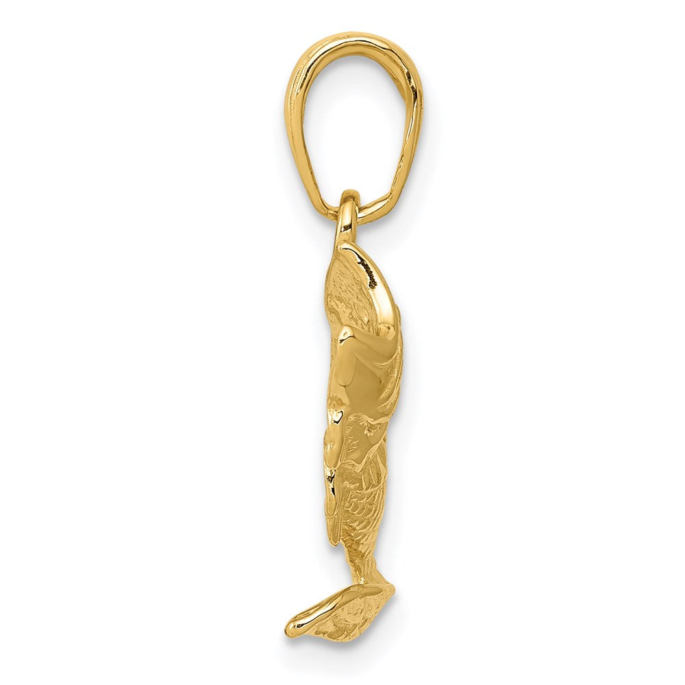 14k Yellow Gold 18 mm Small Fish Charm (1.56 grams)