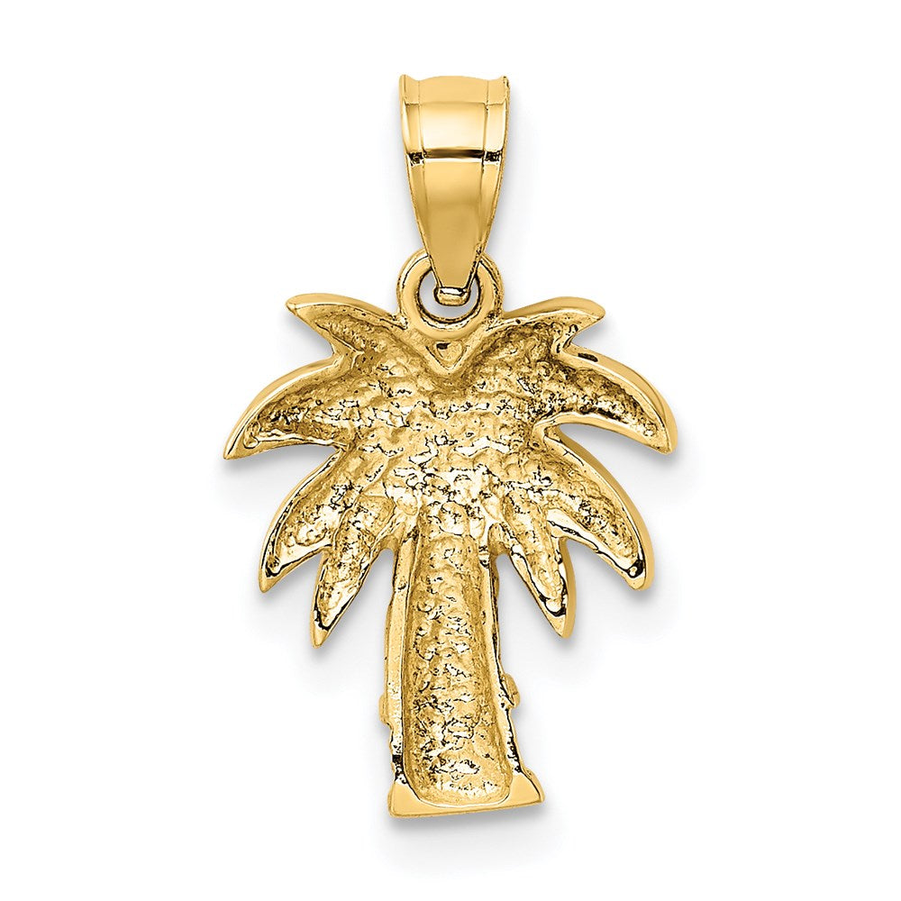 14k Yellow Gold 12 mm Palm Tree (1.03 grams)