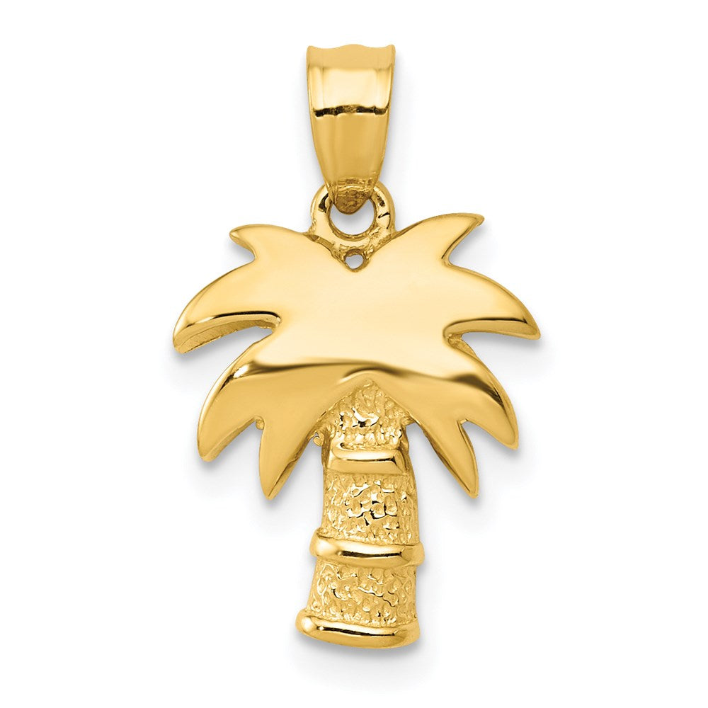 14k Yellow Gold 12 mm Palm Tree (1.03 grams)